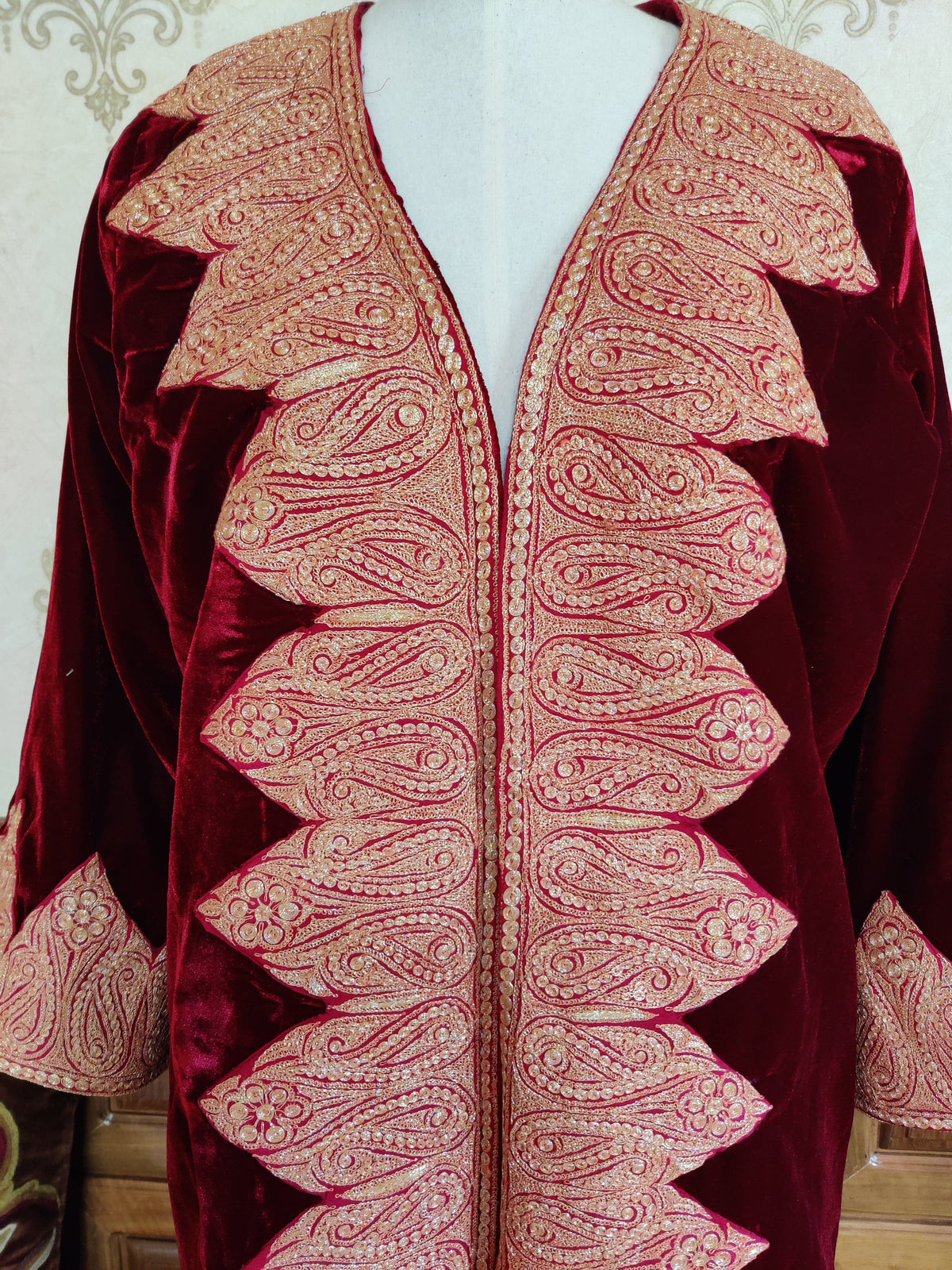 Kashmiri Robe With tilla Embroidery