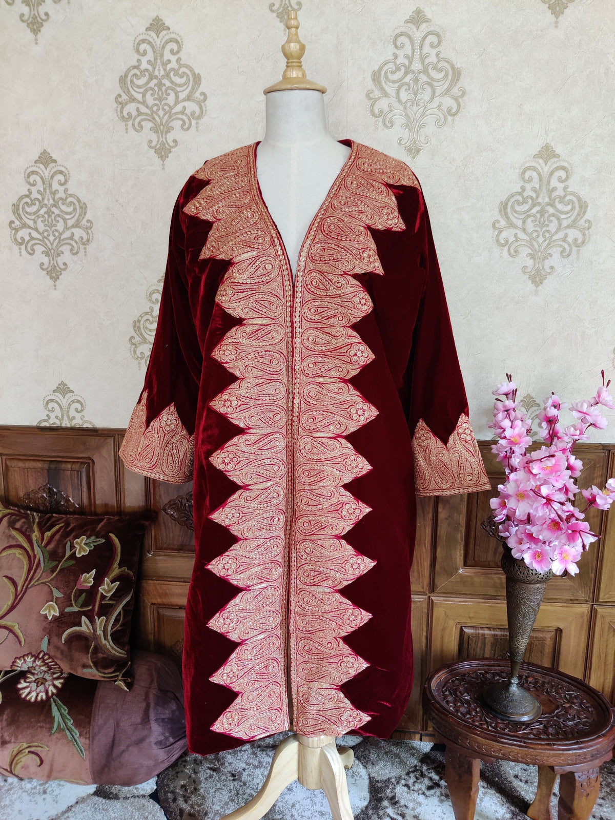 Kashmiri Robe With tilla Embroidery