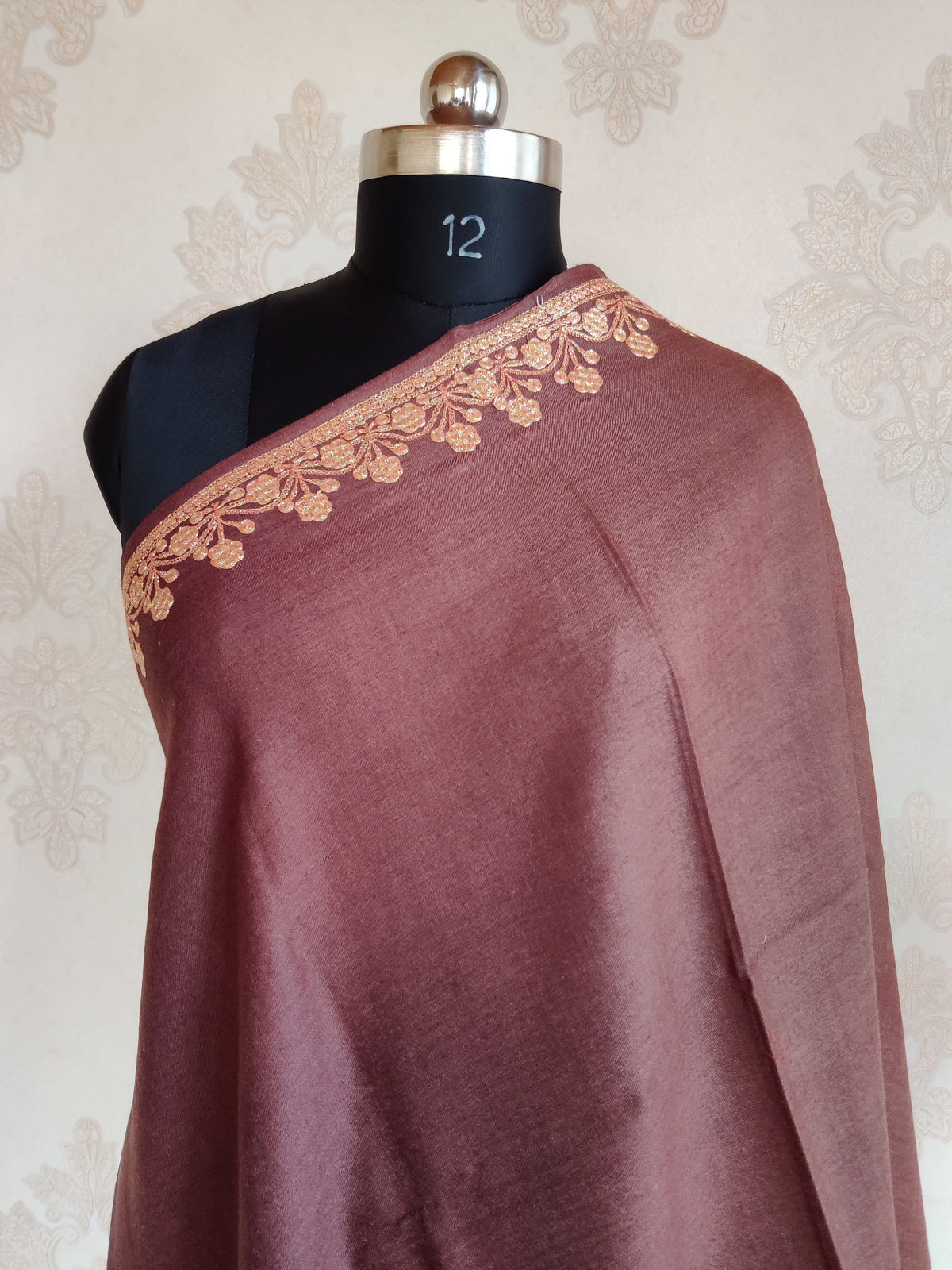 Pure Woolen Kashmiri Embroidery Stole with Tilla Embroidery Kashmiri Stoles KashmKari