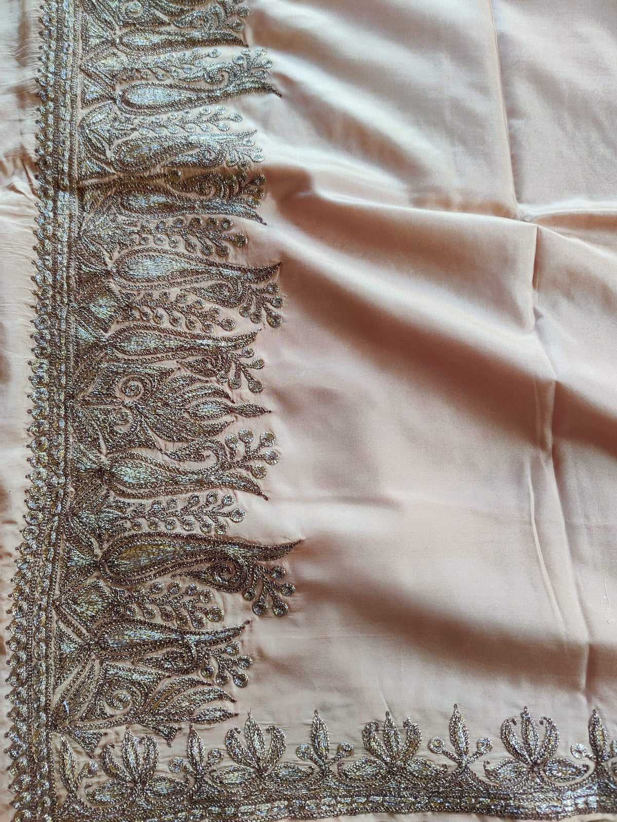 Kashmir Thread Summer Suit Pure Silk Kashmiri Suit Three-Piece With Tilla Embroidery