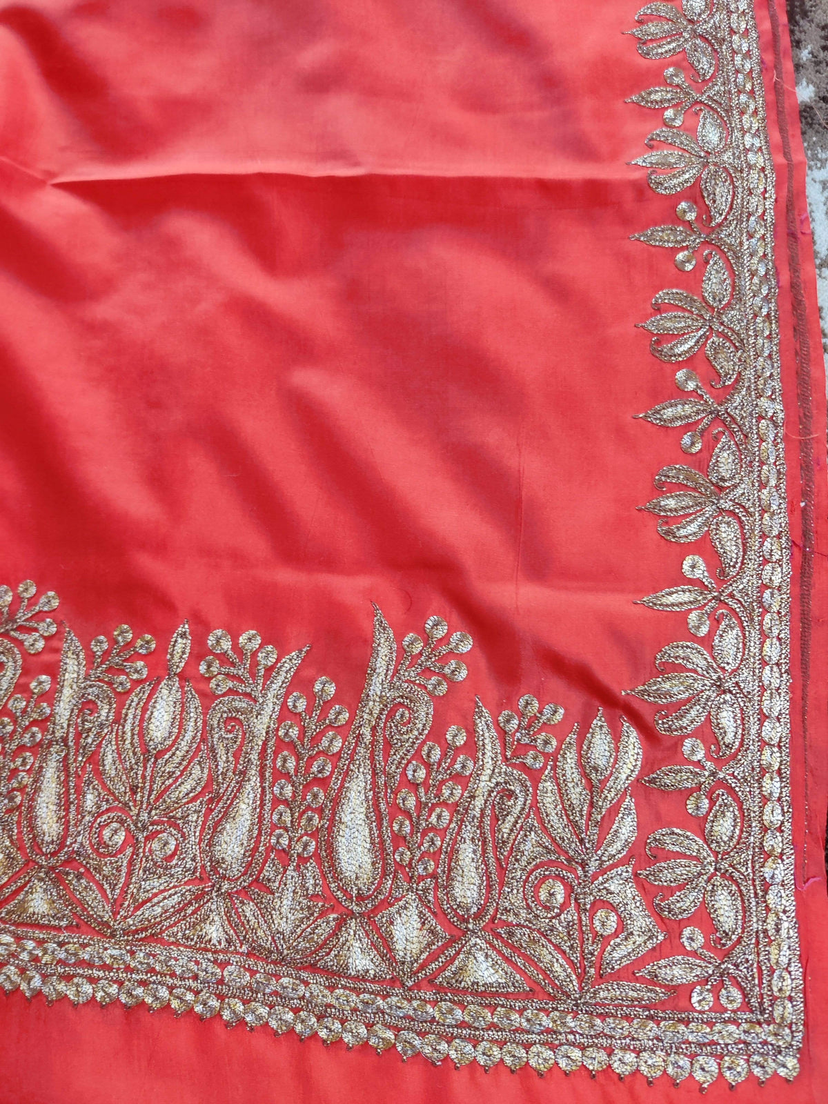 Kashmir Thread Summer Suit Pure Silk Kashmiri Suit Three-Piece With Tilla Embroidery