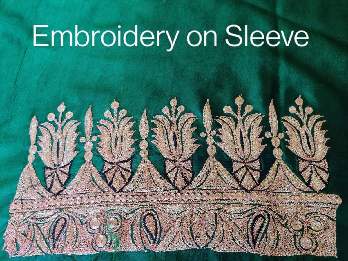 Kashmir Thread Summer Suit Pure Silk Kashmiri Suit Three-Piece With Tilla Embroidery
