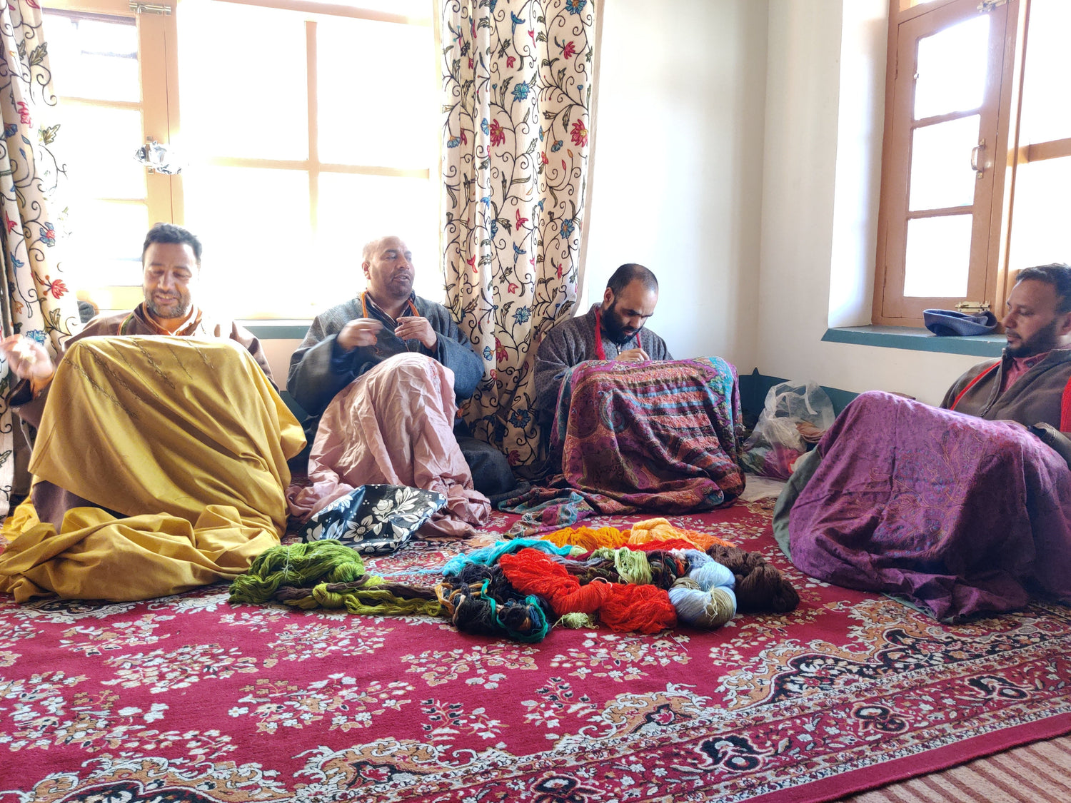 Hand-Embroidered Shawls