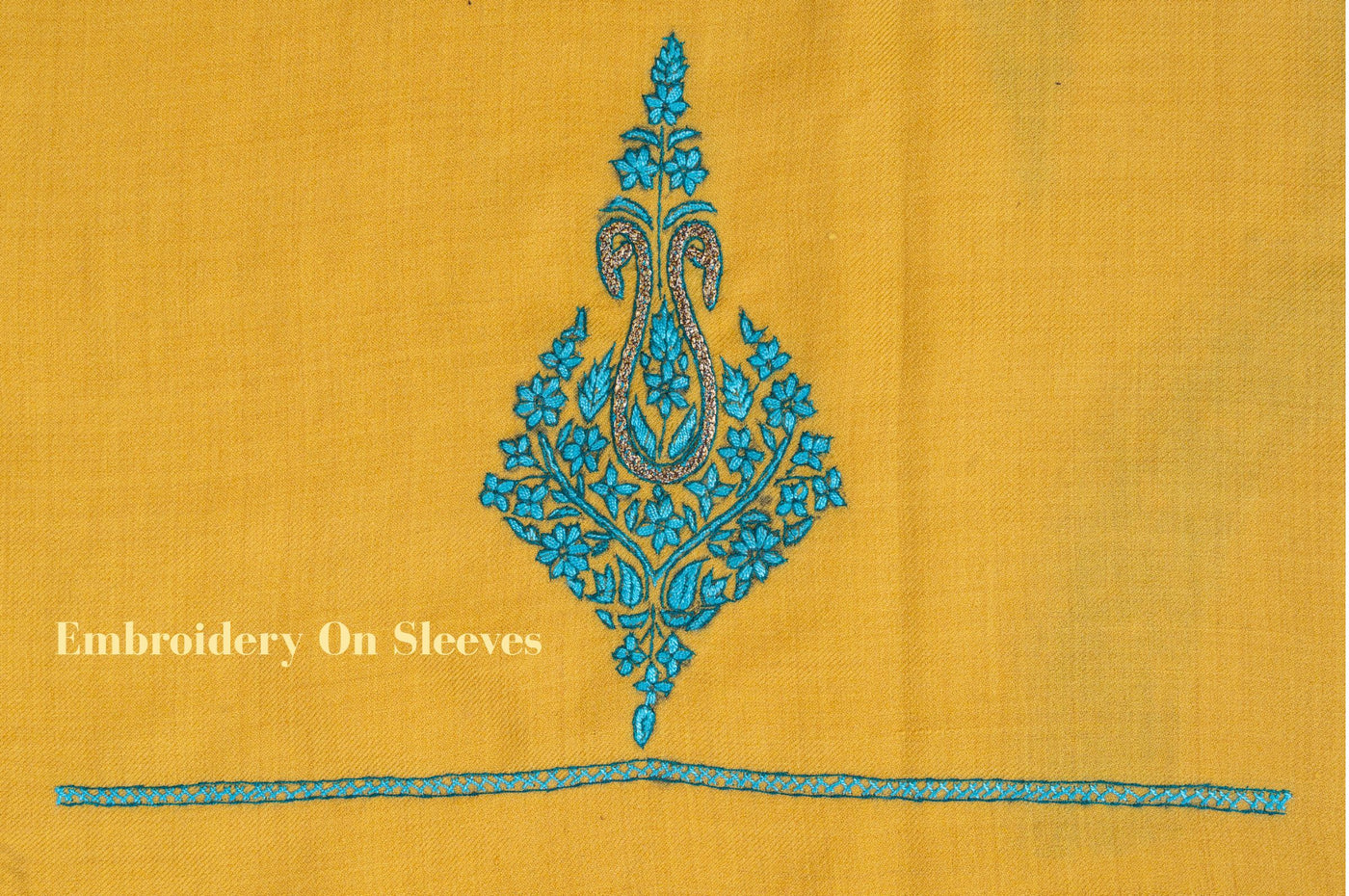 Saffron Bloom Sozni Hand Embroidered Suit