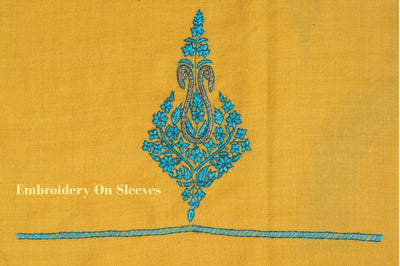 Saffron Bloom Sozni Hand Embroidered Suit