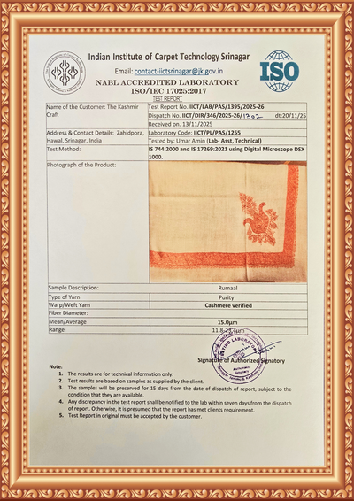 Crimson Earth Rumal — Cashmere Sozni Hand Embroidered