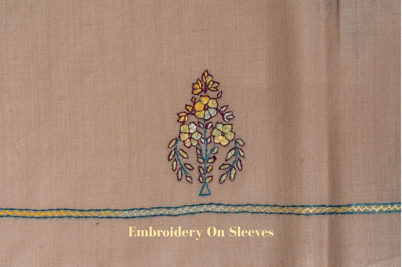 Sandstone Sozni Hand Embroidered Suit