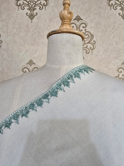 Sheen-e-Safaid – Elegant Sozni Embroidery Shawl