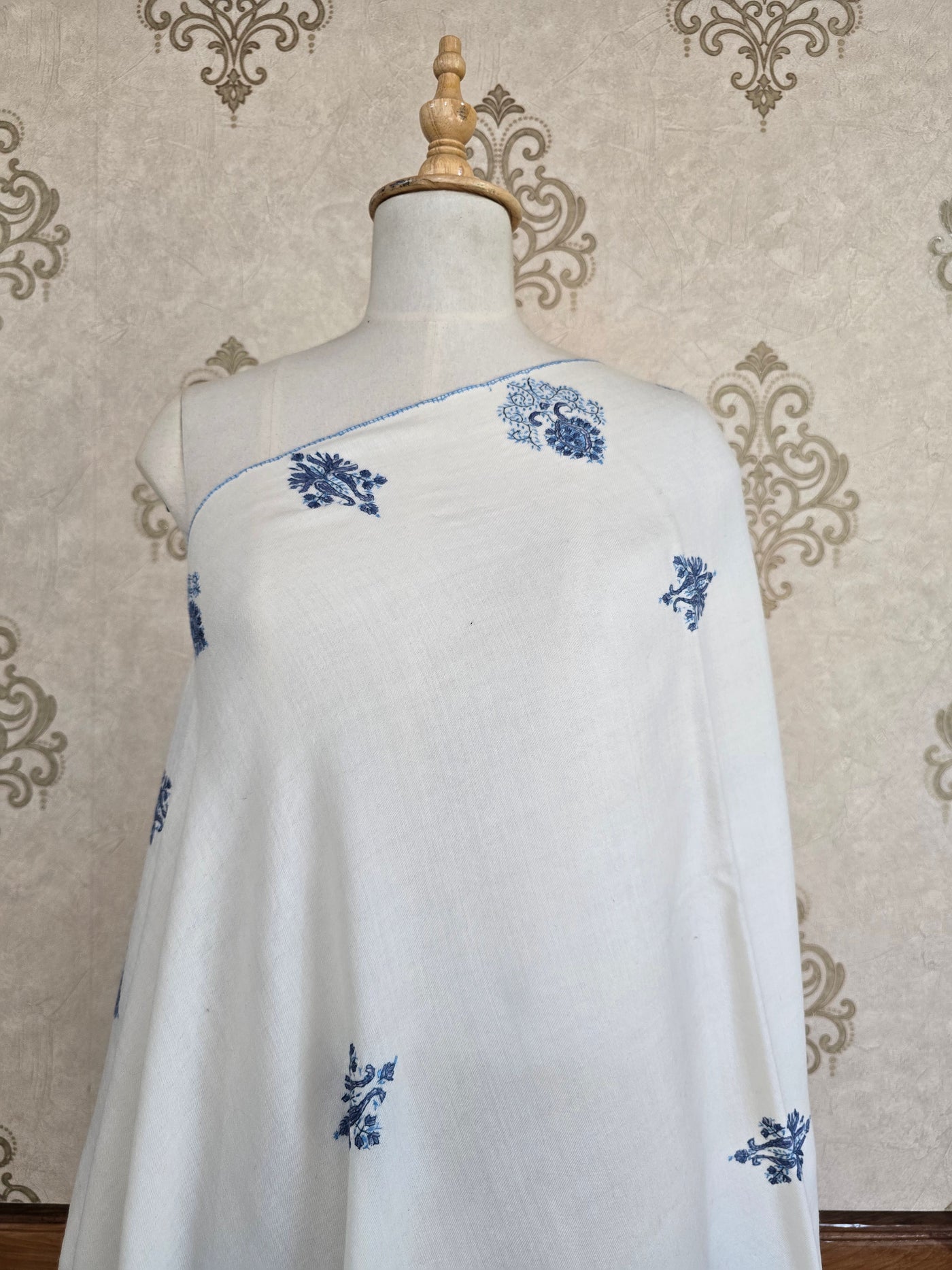 Neelab – Blue Sozni Embroidery Shawl