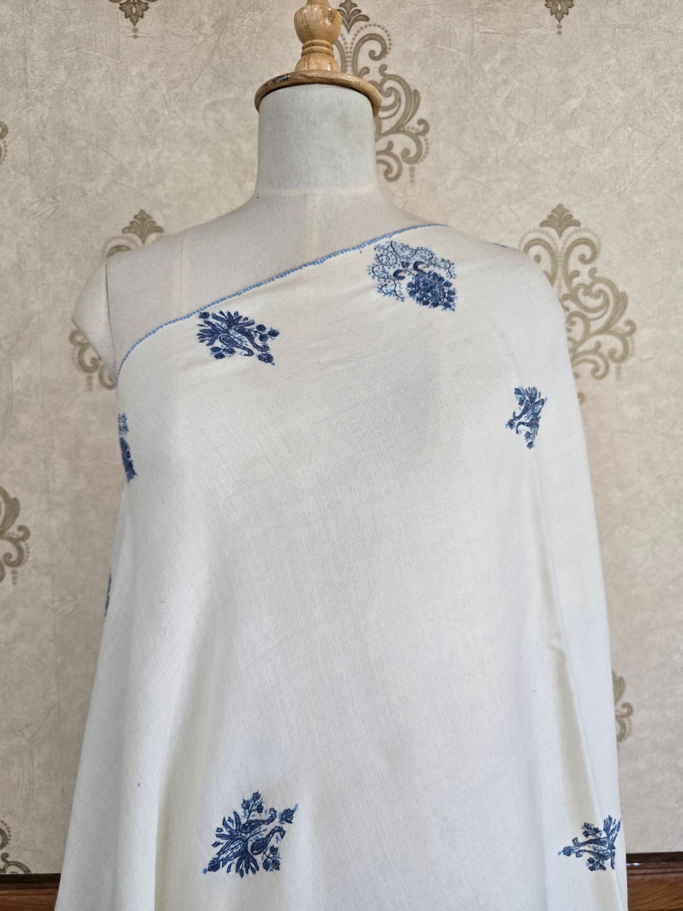 Neelab – Blue Sozni Embroidery Shawl