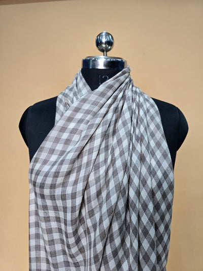 Classic Fine Merino wool Checkered Scarf