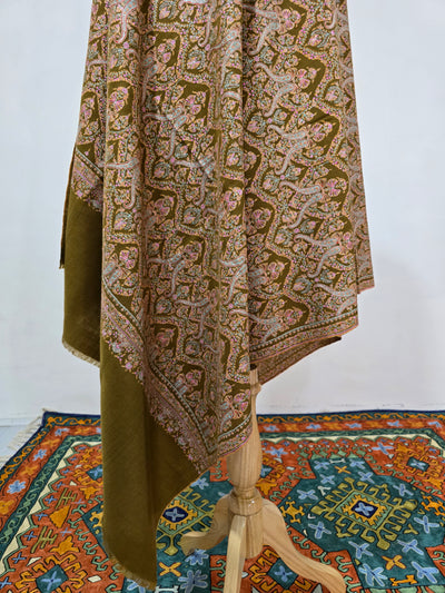 Heirloom Sozni Pashmina Shawl – Hand-Embroidered with Pure Silk Threads
