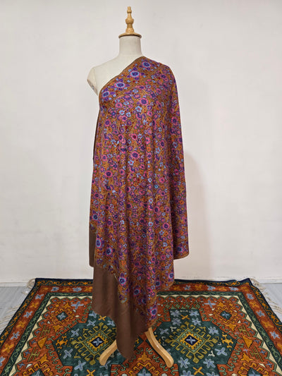 Gul-e-Bahar – Multicolor Sozni Hand-Embroidered Merino Shawl