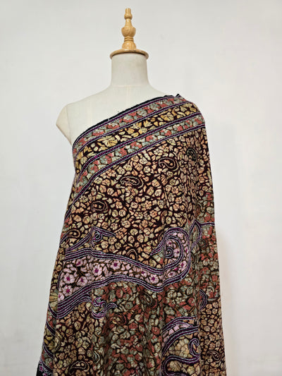 Shahkaar – Hand Embroidered Sozni Paisley Dense Jamawar Shawl