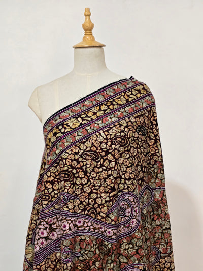 Shahkaar – Hand Embroidered Sozni Paisley Dense Jamawar Shawl
