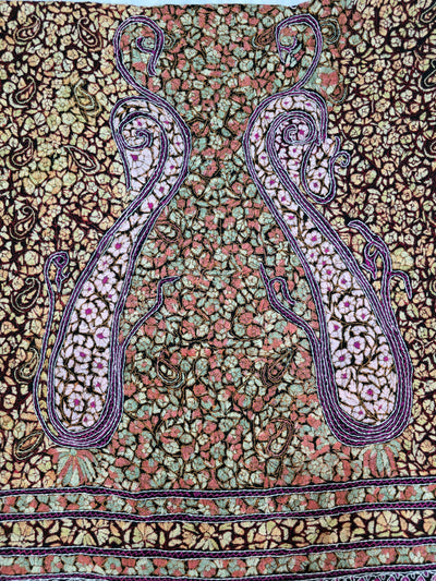 Shahkaar – Hand Embroidered Sozni Paisley Dense Jamawar Shawl