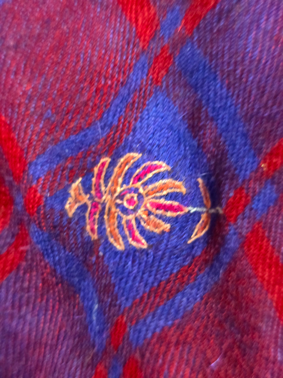Pure Pashmina 3 Yards Royal Indigo Gleam: Sozni Hand Embroidered
