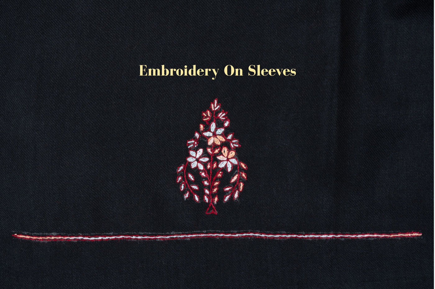 Midnight Blossom Sozni Hand Embroidered Suit