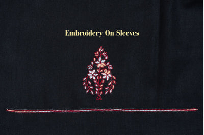 Midnight Blossom Sozni Hand Embroidered Suit