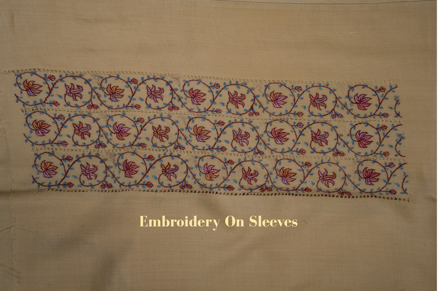 Honey Gold Sozni Hand Embroidered Suit