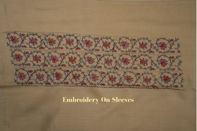 Honey Gold Sozni Hand Embroidered Suit