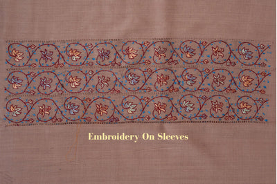 Cocoa Charm Sozni Hand Embroidered Suit