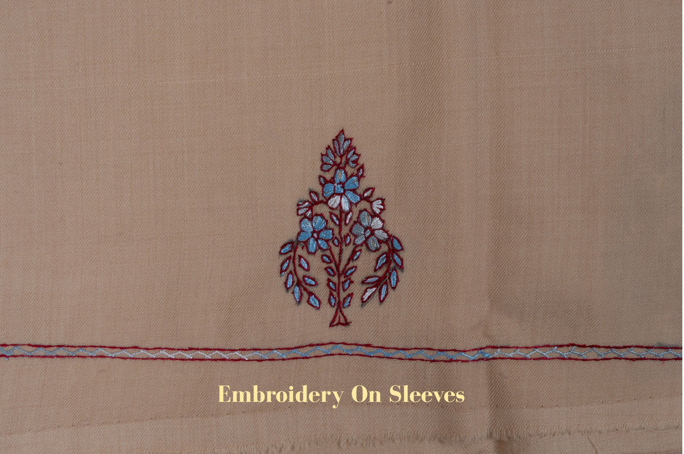 Desert Mist Sozni Hand Embroidered Suit