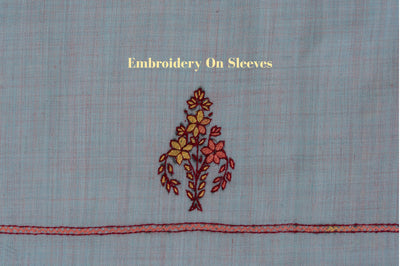 Frosted Sky Sozni Hand Embroidered Suit