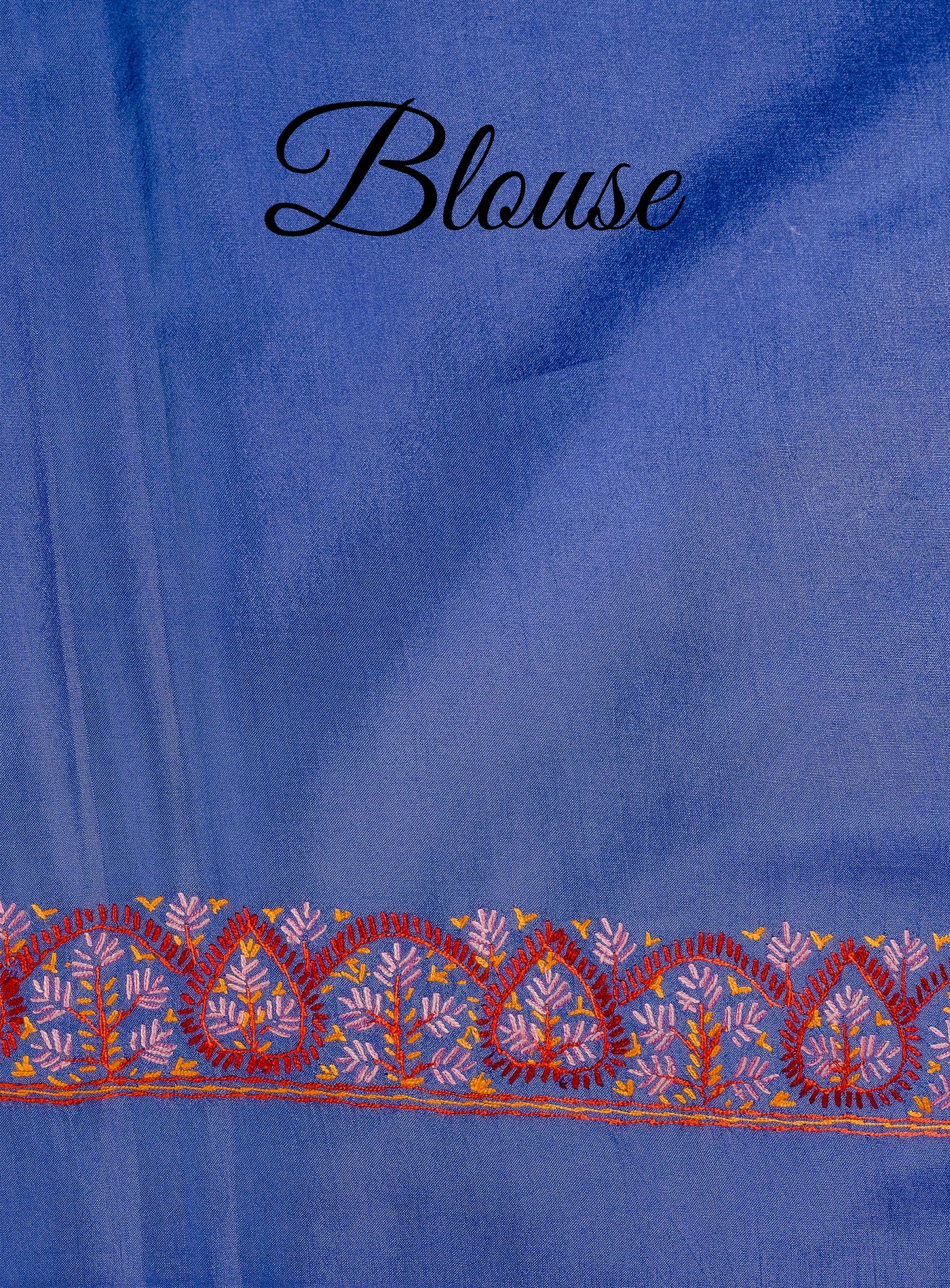 A Royal Affair: The Exquisite Kashmiri Hand-Embroidered Pure Silk Saree