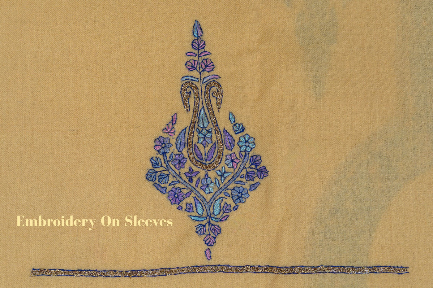 Golden Glow Sozni Hand Embroidered Suit