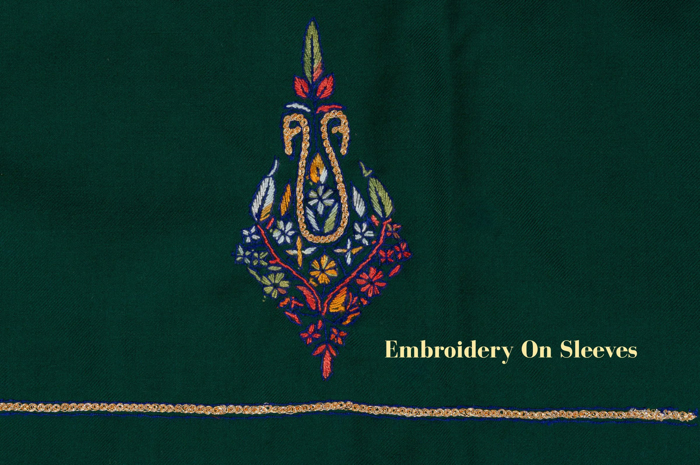 Emerald Grace Sozni Hand Embroidered Suit