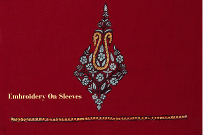 Maroon Royal Sozni Hand Embroidered Suit