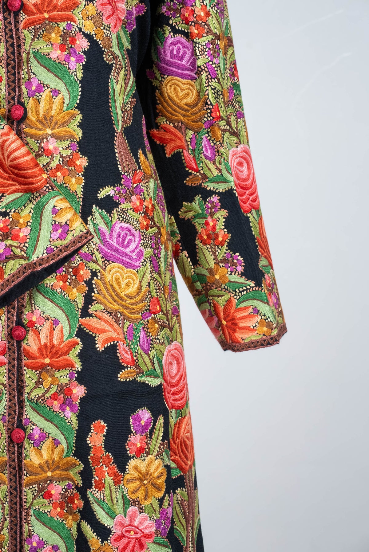 Garden Royale Aari Hand Embroidered Long Jacket