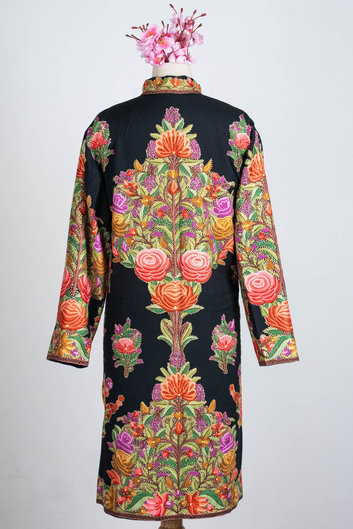 Garden Royale Aari Hand Embroidered Long Jacket