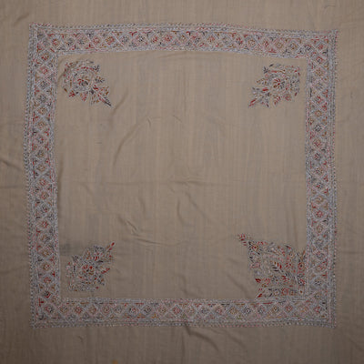 Oasis Taupe Rumal — Sozni Hand Embroidered
