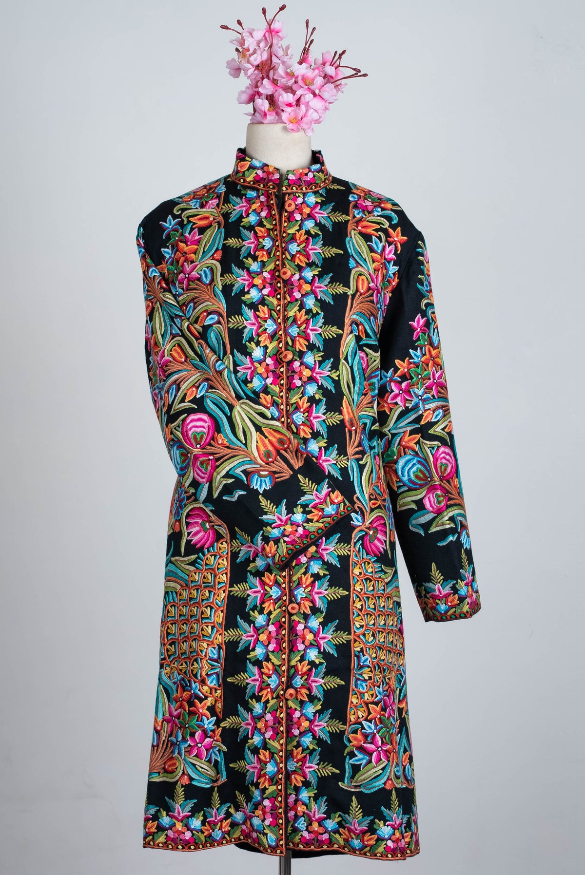 Jewel Garden Aari Hand Embroidered Long Jacket