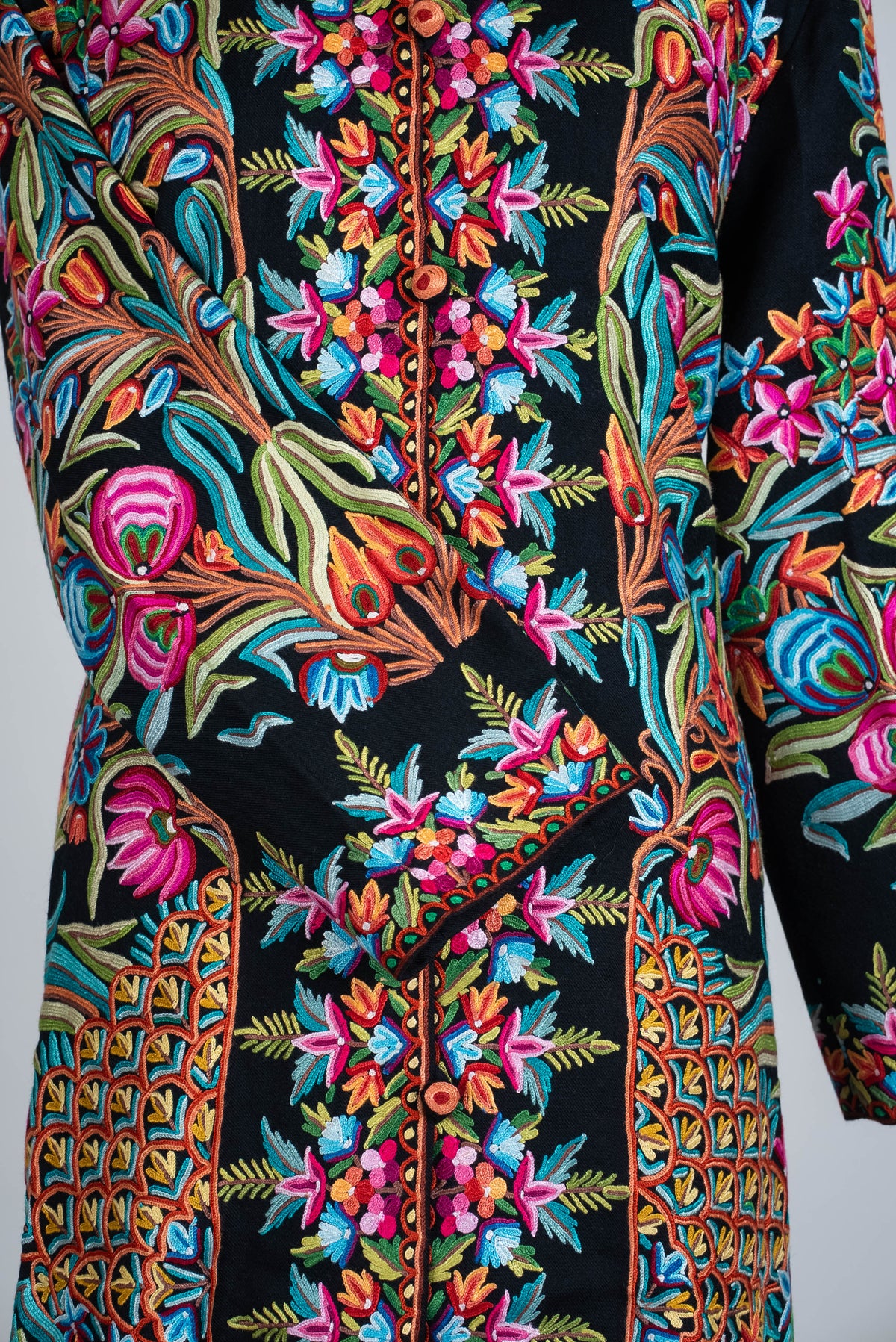 Jewel Garden Aari Hand Embroidered Long Jacket