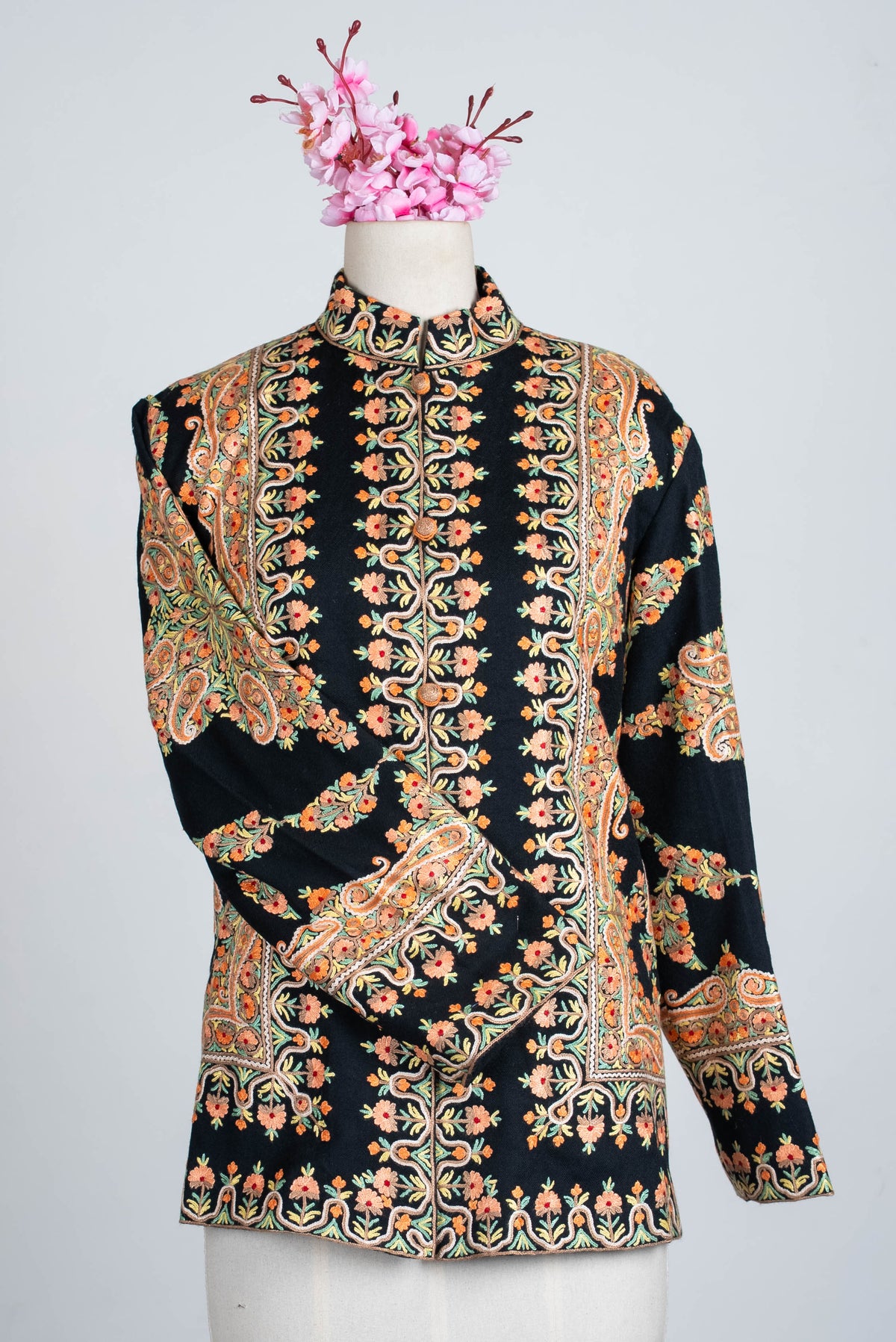 Heritage Bloom Aari Hand Embroidered Short Jacket