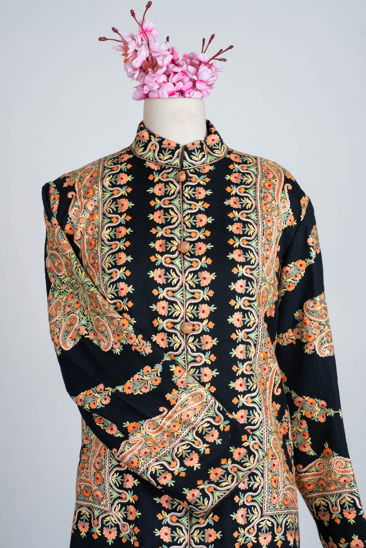 Heritage Bloom Aari Hand Embroidered Short Jacket