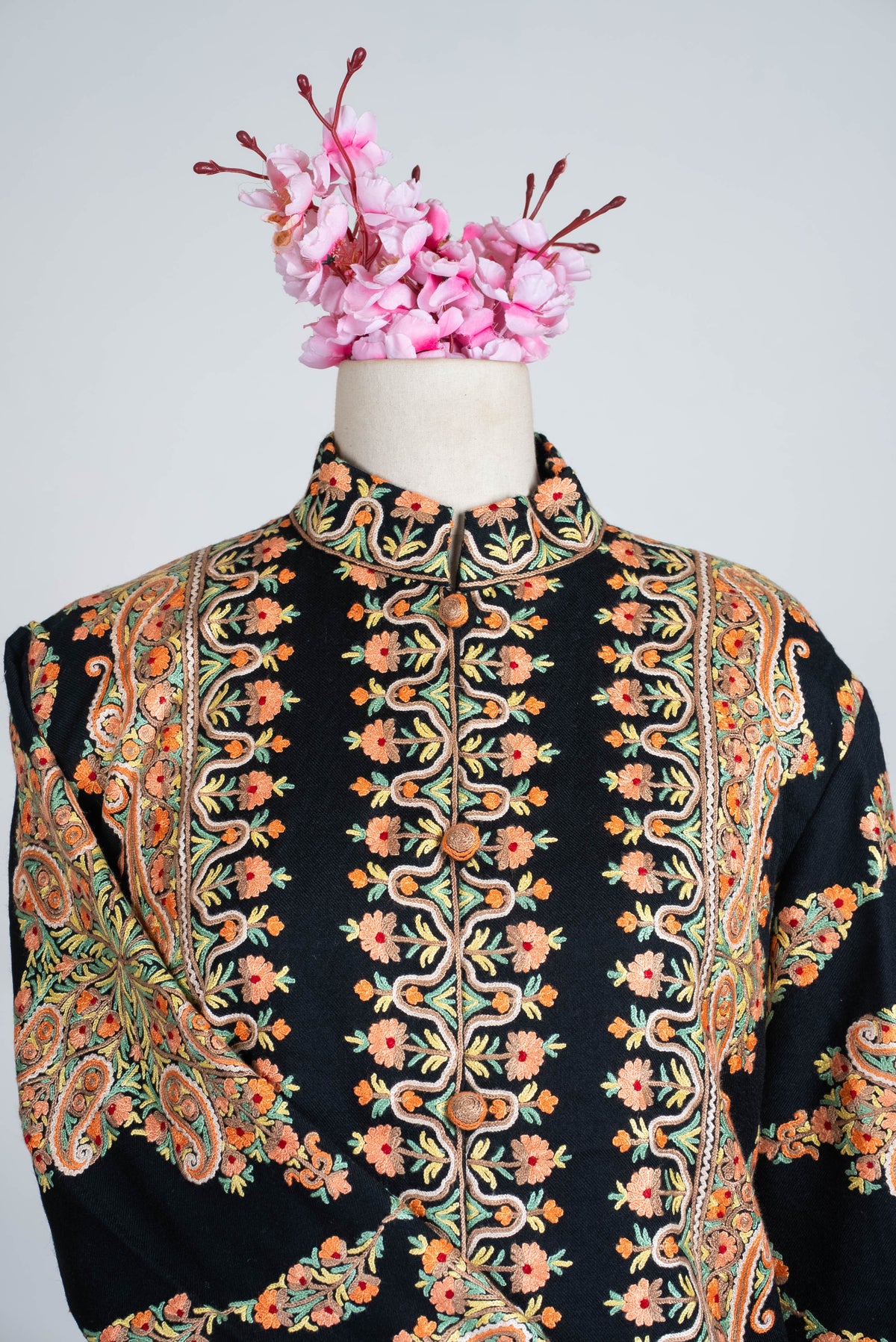 Heritage Bloom Aari Hand Embroidered Short Jacket