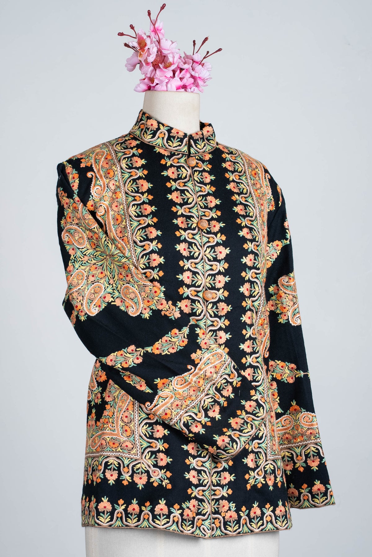 Heritage Bloom Aari Hand Embroidered Short Jacket