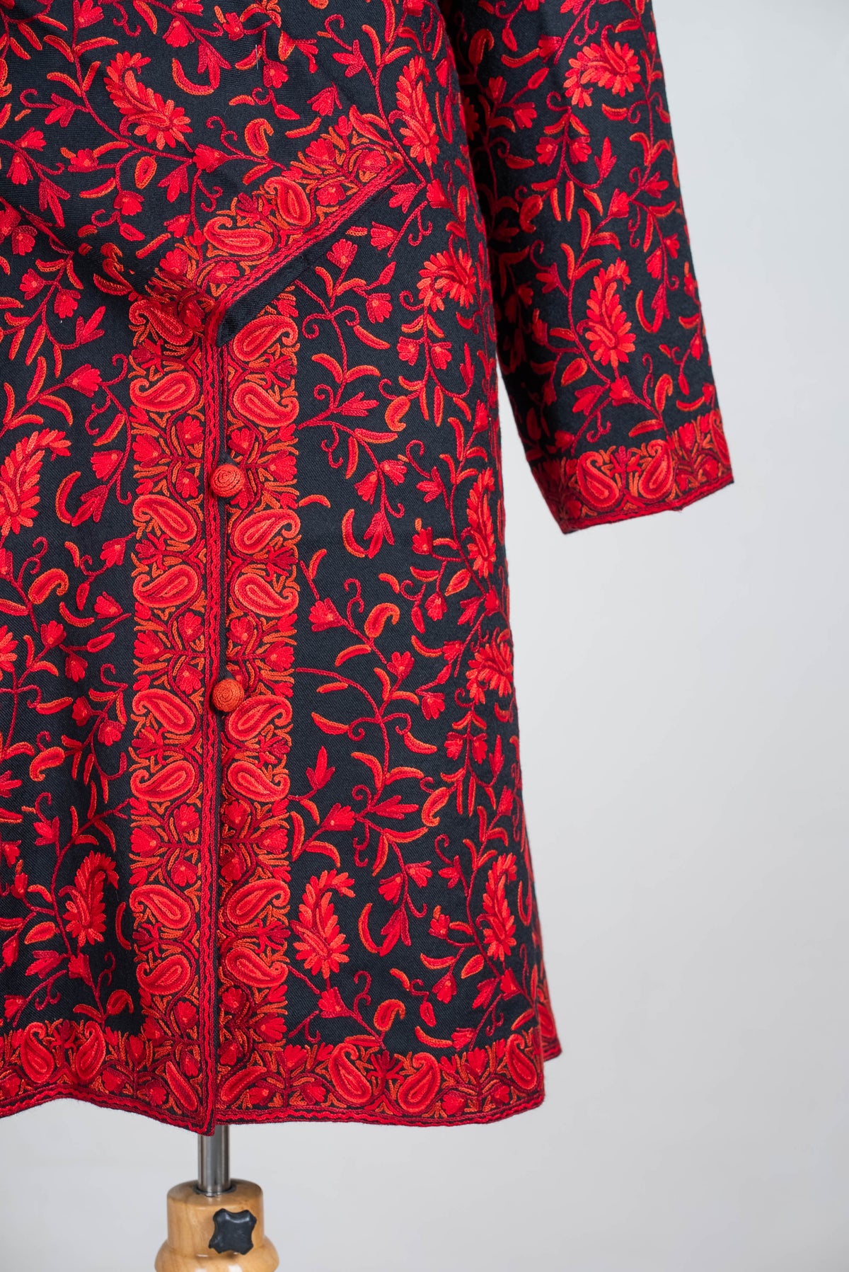 Scarlet Vine Aari Hand Embroidered Long Jacket