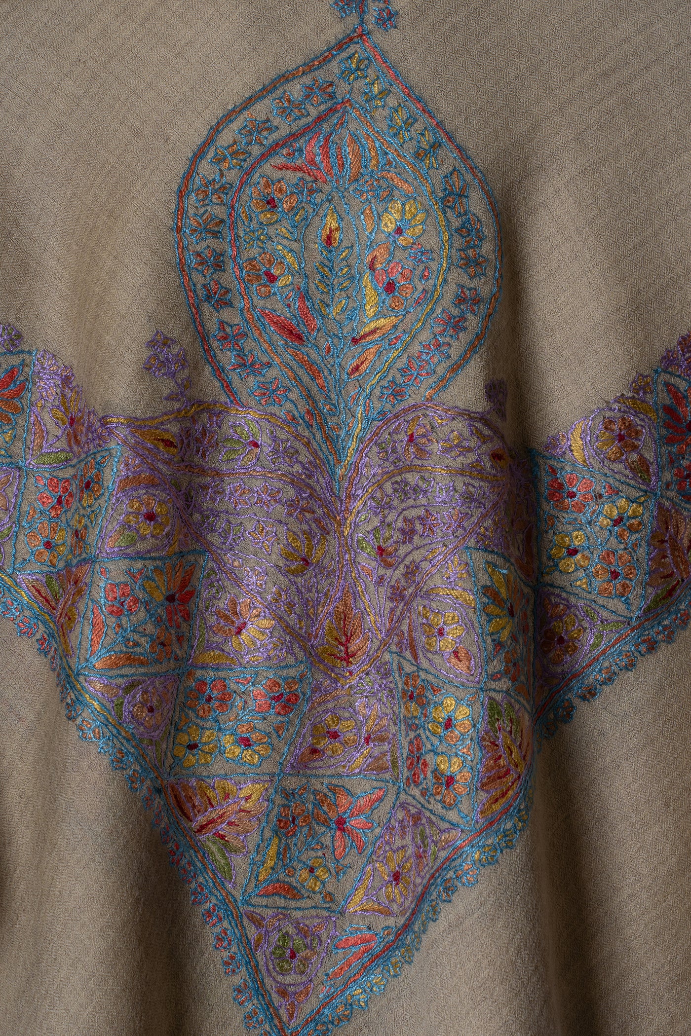 Lavender Mist Rumal — Sozni Hand Embroidered