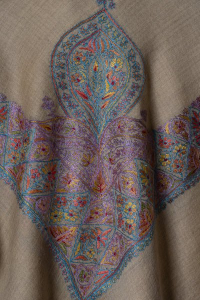 Lavender Mist Rumal — Sozni Hand Embroidered