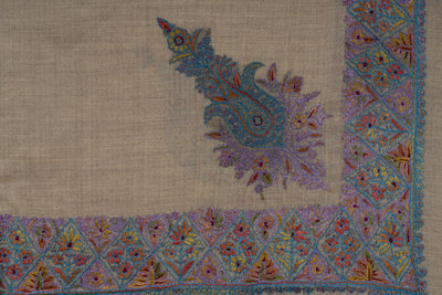 Lavender Mist Rumal — Sozni Hand Embroidered