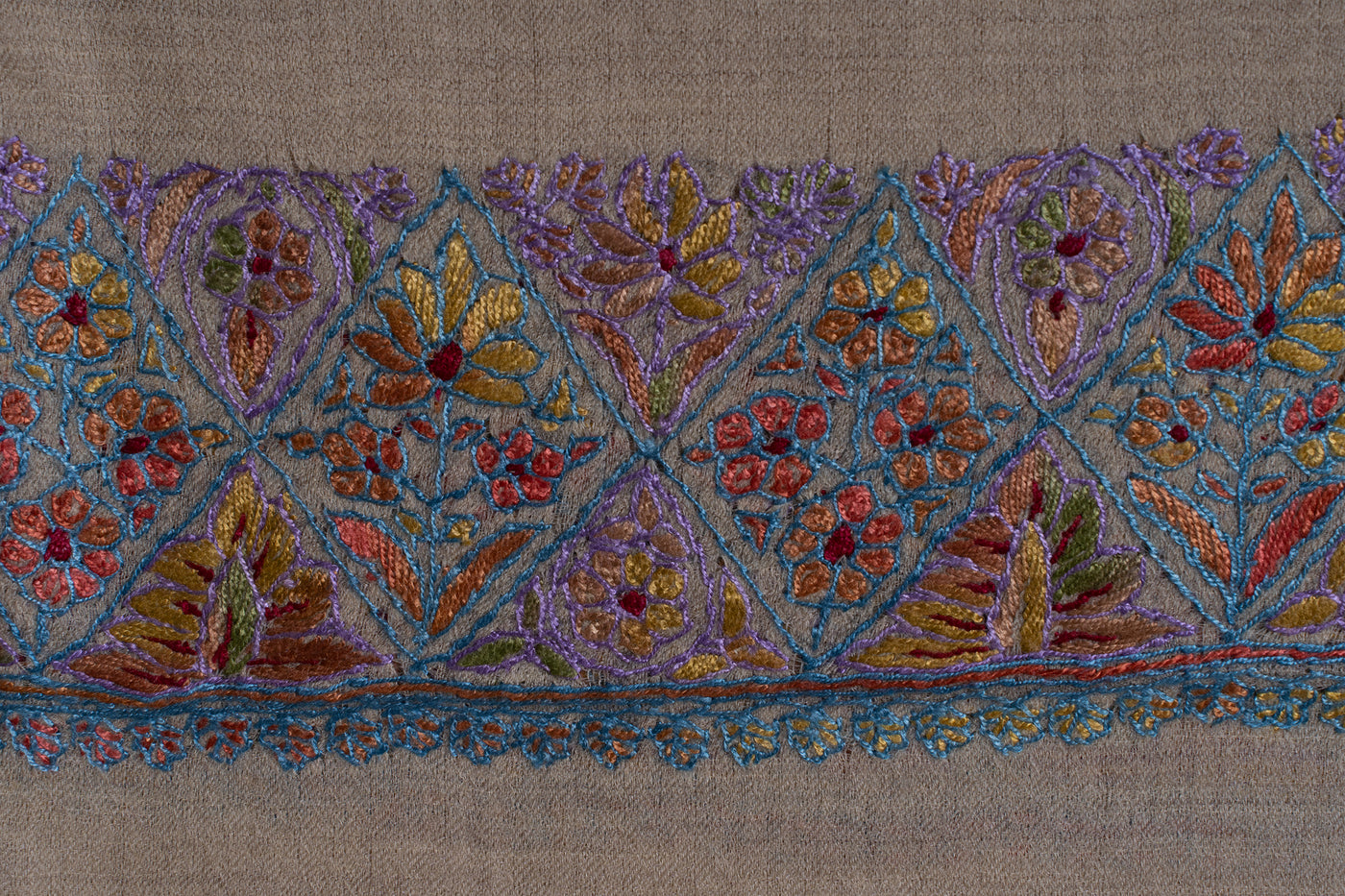 Lavender Mist Rumal — Sozni Hand Embroidered