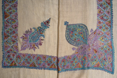 Lavender Mist Rumal — Sozni Hand Embroidered