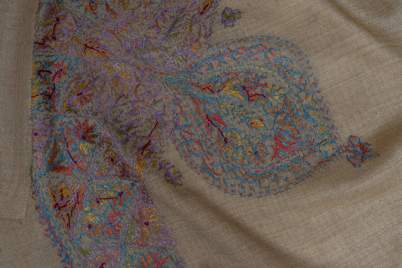 Lavender Mist Rumal — Sozni Hand Embroidered