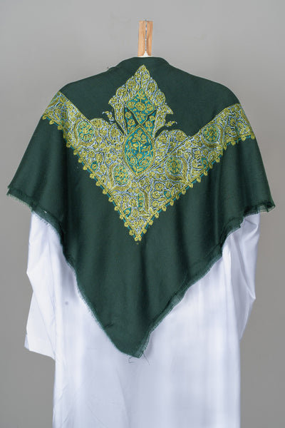 Emerald Dawn Rumal — Sozni Hand Embroidered