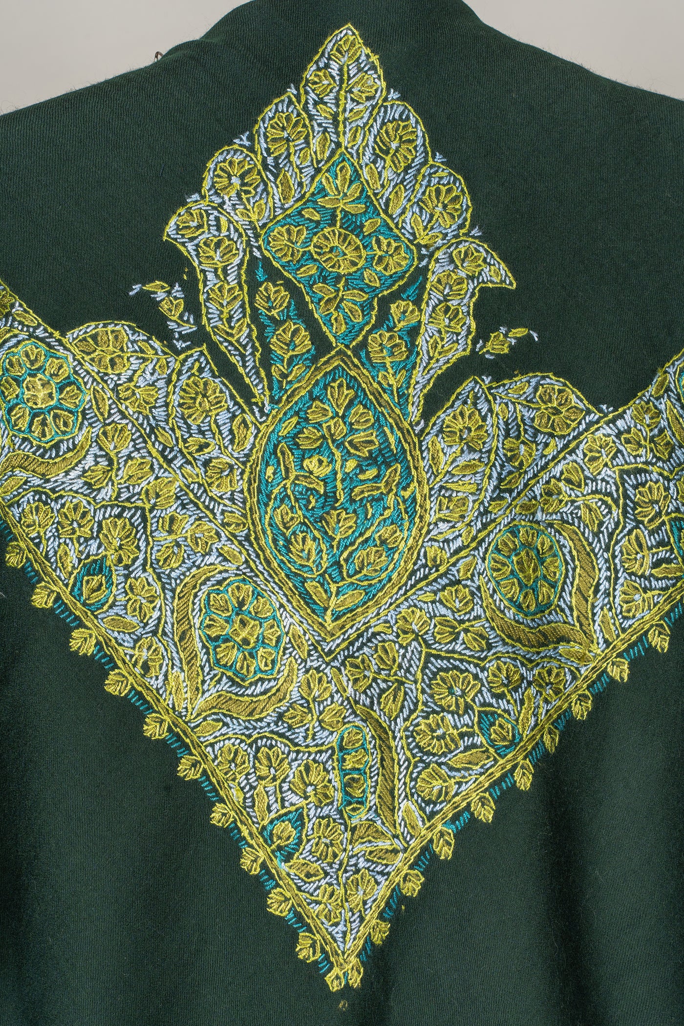 Emerald Dawn Rumal — Sozni Hand Embroidered